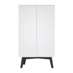 Kidsmill Sixties Kledingkast 2-Deurs Wit Mat / Walnoot Outlet