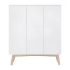 Kidsmill Sixties Kledingkast 3-deurs Wit Mat / Naturel Best