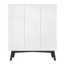 Kidsmill Sixties Kledingkast 3-deurs Wit Mat / Walnoot Outlet