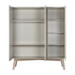 Kidsmill Sixties Kledingkast - 3-Deurs - Oatmeal / Eiken Online