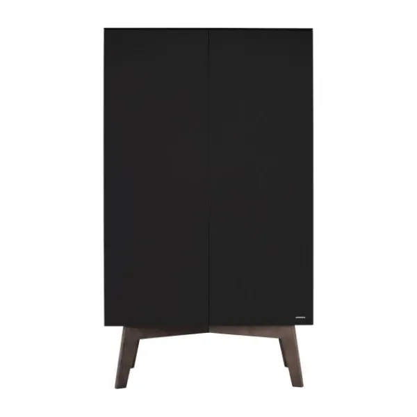 Kidsmill Sixties Kledingkast 2-Deurs Zwart Mat / Walnoot Best