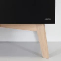 Kidsmill Sixties Kledingkast 2-Deurs Zwart Mat / Naturel Sale