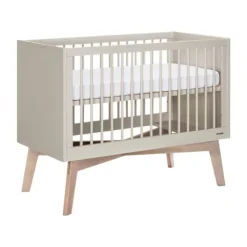 Kidsmill Sixties Ledikant 60 x 120 cm - Oatmeal / Eiken Discount