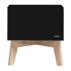 Kidsmill Sixties Nachtkastje Zwart Mat / Eiken New