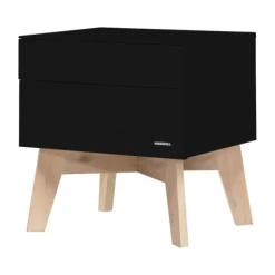 Kidsmill Sixties Nachtkastje Zwart Mat / Eiken New