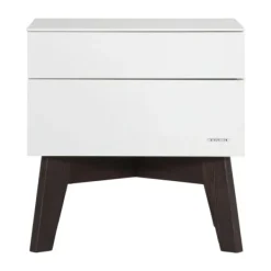 Kidsmill Sixties Nachtkastje Wit Mat / Walnoot