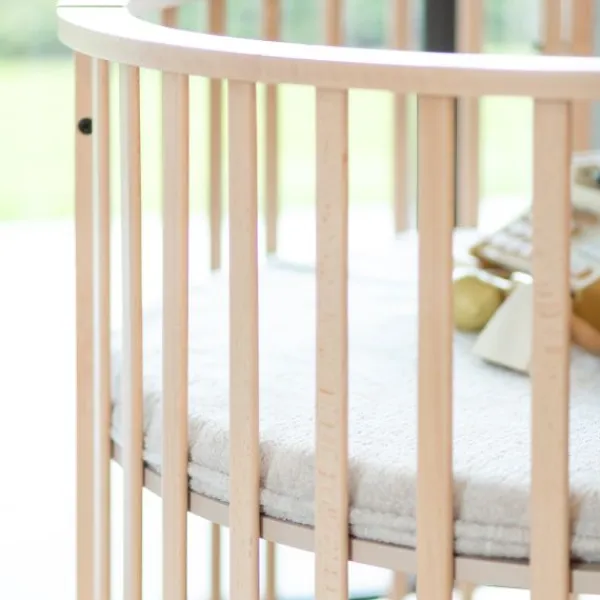 Kidsmill Soft Elegance II Boxmatras Hoes Rond Ø 90 cm - Iceblue New