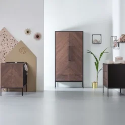 Kidsmill Vince Babybed Black / Oak 70 x 140 cm Clearance