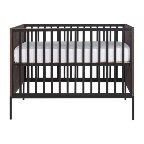 Kidsmill Vince Babybed Black / Oak 70 x 140 cm Clearance