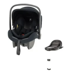 Kidsriver Autostoel - Curve - Clay - 40-87 cm | Kidsriver Isofix Base - Curve Zwart