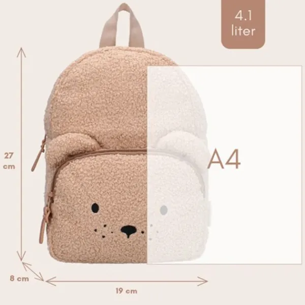 Kidzroom Rugzak - Pisa Comfort Friends - Teddy - Brown New