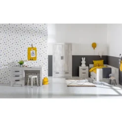 Kinderkamer Sem Nautic Grijs - Bedbank - Bureau Best