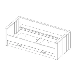Kinderkamer Sem Nautic Grijs - Bedbank - Bureau Best