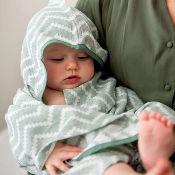 KipKep Blenker Badcape Calming Green Groen New