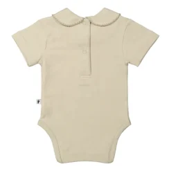 Klein Baby Oxford Tan Romper Met Kraag - Korte Mouw - Mt. 50 - Beige Discount