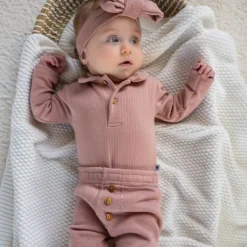 Klein Baby Polo Romper Rib - maat 50 - Fawn Best