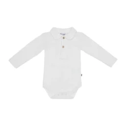 Klein Baby Polo Romper Rib - maat 50 - Natural White Clearance
