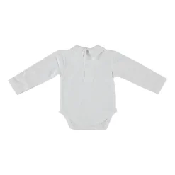 Klein Baby Romper Met Kraag - Lange Mouw - Off White Clearance