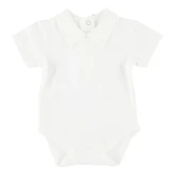 Klein Baby Romper Met Kraag - Korte Mouw - Mt. 50 - Off White Outlet