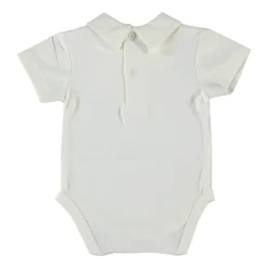 Klein Baby Romper Met Kraag - Korte Mouw - Mt. 50 - Off White Outlet