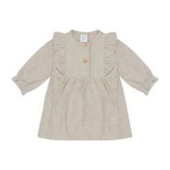 Klein Baby Ruffle Jurk - Mt. 50 - Beige Melange