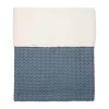 Koeka Amsterdam Wafel Ledikantdeken - maat 100 x 150 - Cotton Fleece - Bluestone Sale