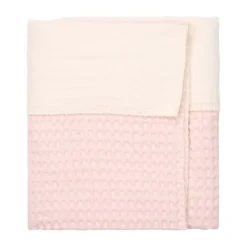 Koeka Amsterdam Wafel Ledikantdeken - Maat 100 x 150 - Cotton Fleece - Candy Hot