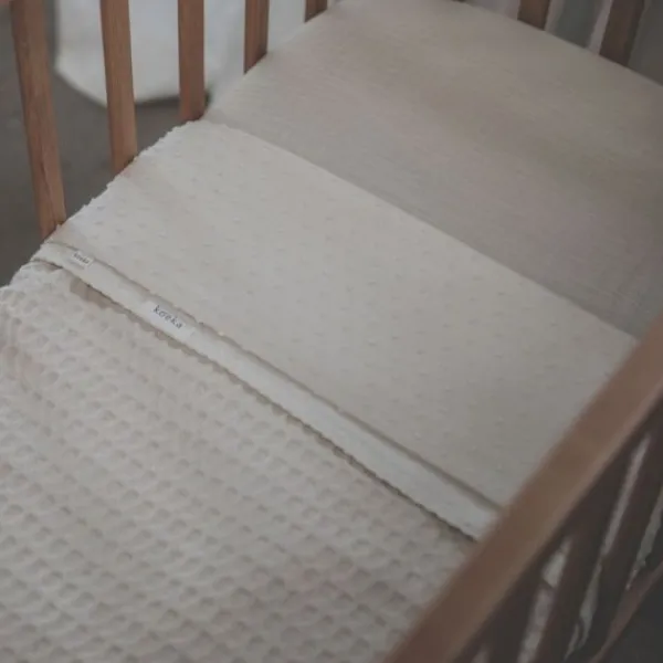 Koeka Amsterdam Wafel Wiegdeken - Cotton Fleece - Natural Best