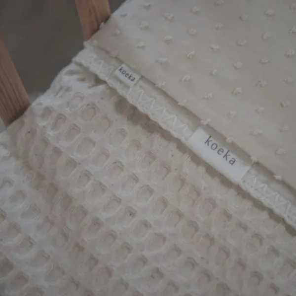 Koeka Amsterdam Wafel Wiegdeken - Cotton Fleece - Natural Best