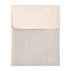 Koeka Ledikantdeken Teddy - Rivoli - Stone - 100x150 cm Online