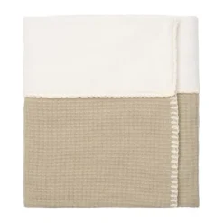 Koeka Malaga Wiegdeken - 100 x 75 - Cotton Fleece - Sage Outlet