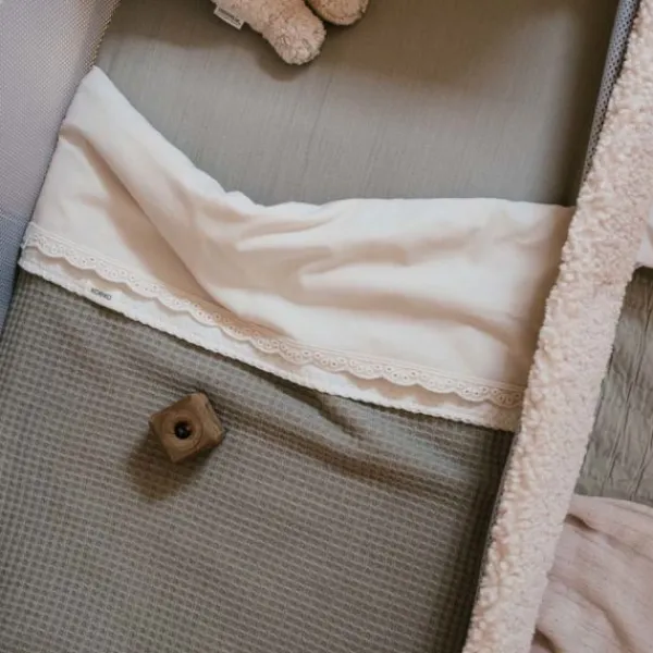 Koeka Malaga Wiegdeken - 100 x 75 - Cotton Fleece - Sage Outlet