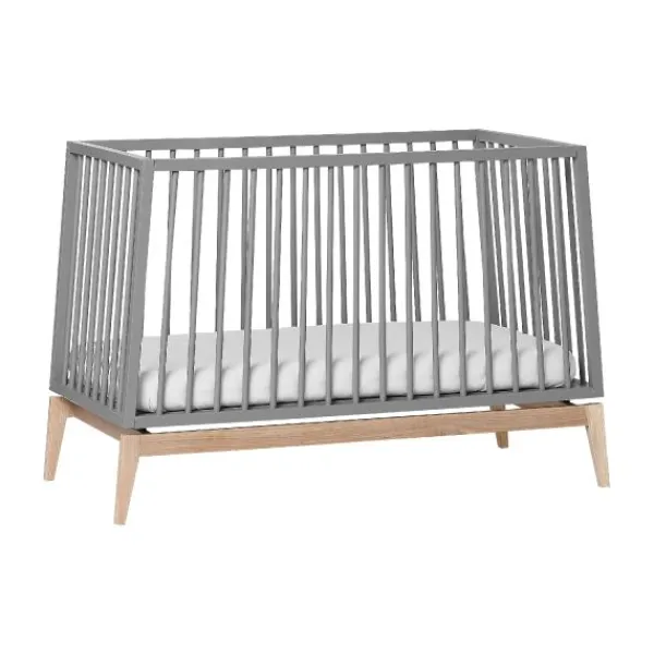 Leander Luna Babybed Grey / Oak 60 x 120 cm Discount