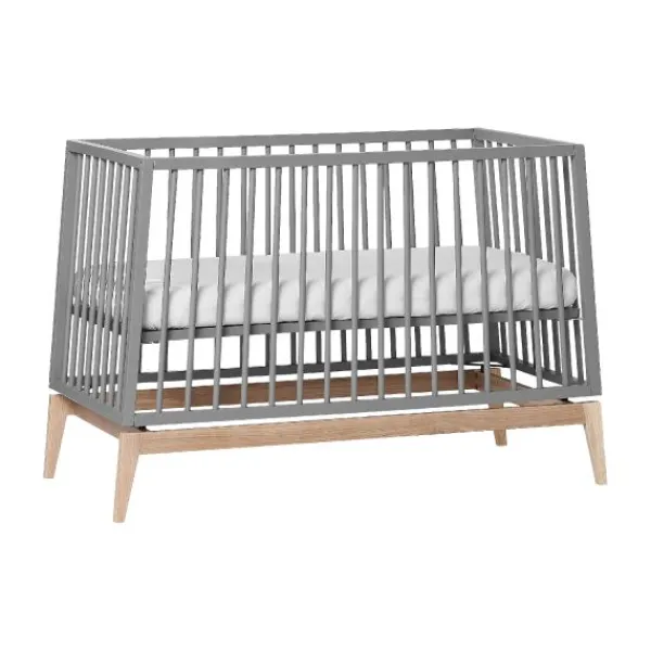 Leander Luna Babybed Grey / Oak 60 x 120 cm Discount
