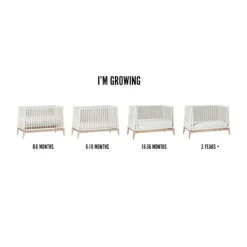 Leander Luna Babybed Grey / Oak 60 x 120 cm Discount