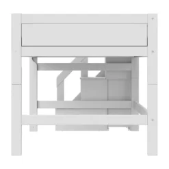 Life Time Halfhoogslaper Premium - White Wash - 120 cm - Met Trapkast Discount