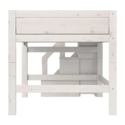 Life Time Halfhoogslaper Deluxe - White Wash - 120 cm - Met Trapkast Discount