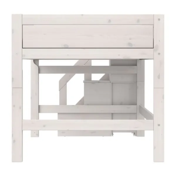 Life Time Halfhoogslaper Deluxe - White Wash - 120 cm - Met Trapkast Discount