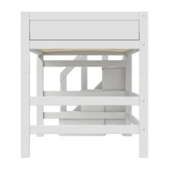 Life Time Hoogslaper Deluxe - White Wash - 152 cm - Met Trapkast Clearance