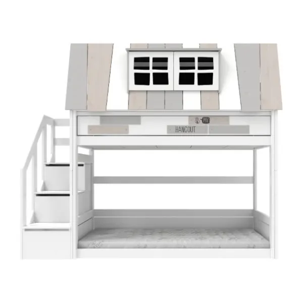 Life Time Laag Huisbed My Hangout - White Wash - Luxe Lattenbodem Outlet