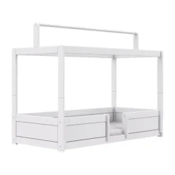 LIFETIME Kidsrooms LIFETIME Bed Met Dakframe - 4-in-1 Bed - Premium Wit Gelakt Online