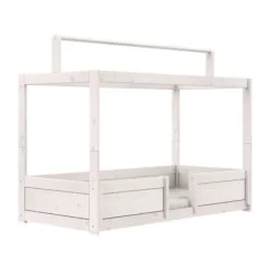 LIFETIME Kidsrooms LIFETIME Bed Met Dakframe - 4-in-1 Bed - Premium Whitewash Sale