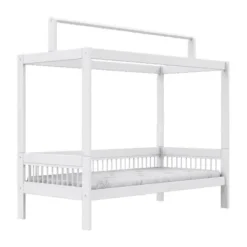 LIFETIME Kidsrooms LIFETIME Breeze Bed Met Stofdak Constructie - Wit