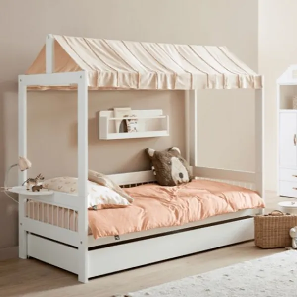 LIFETIME Kidsrooms LIFETIME Breeze Bed Met Stofdak Constructie - Wit
