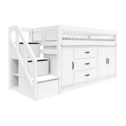 LIFETIME Kidsrooms LifeTime Breeze Halfhoogslaper – All-In-One – Luxe lattenbodem New