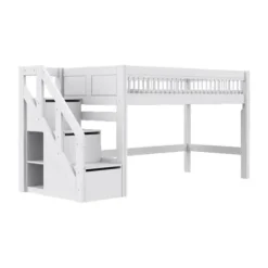 LIFETIME Kidsrooms LIFETIME Breeze Halfhoogslaper Met Trapkast - Wit Online