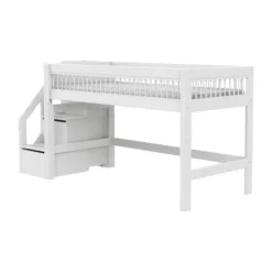 LIFETIME Kidsrooms LIFETIME Breeze Halfhoogslaper Met Trapkast - Wit Online