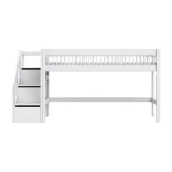 LIFETIME Kidsrooms LIFETIME Breeze Halfhoogslaper Met Trapkast - Wit Online
