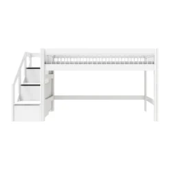 LIFETIME Kidsrooms LifeTime Breeze Halfhoogslaper – Trapkast – Luxe Lattenbodem