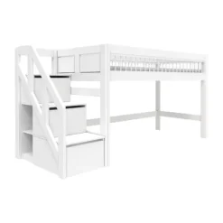LIFETIME Kidsrooms LifeTime Breeze Halfhoogslaper – Trapkast – Luxe Lattenbodem